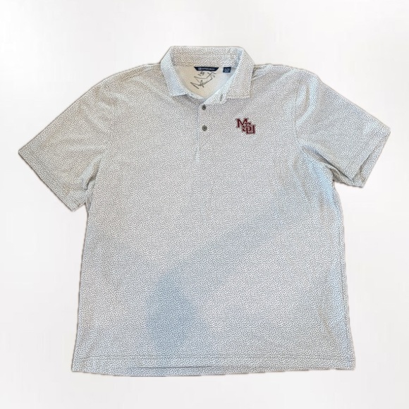 Dak Prescotts SIGNED & Worn Mississippi State University PoloWhite- XL